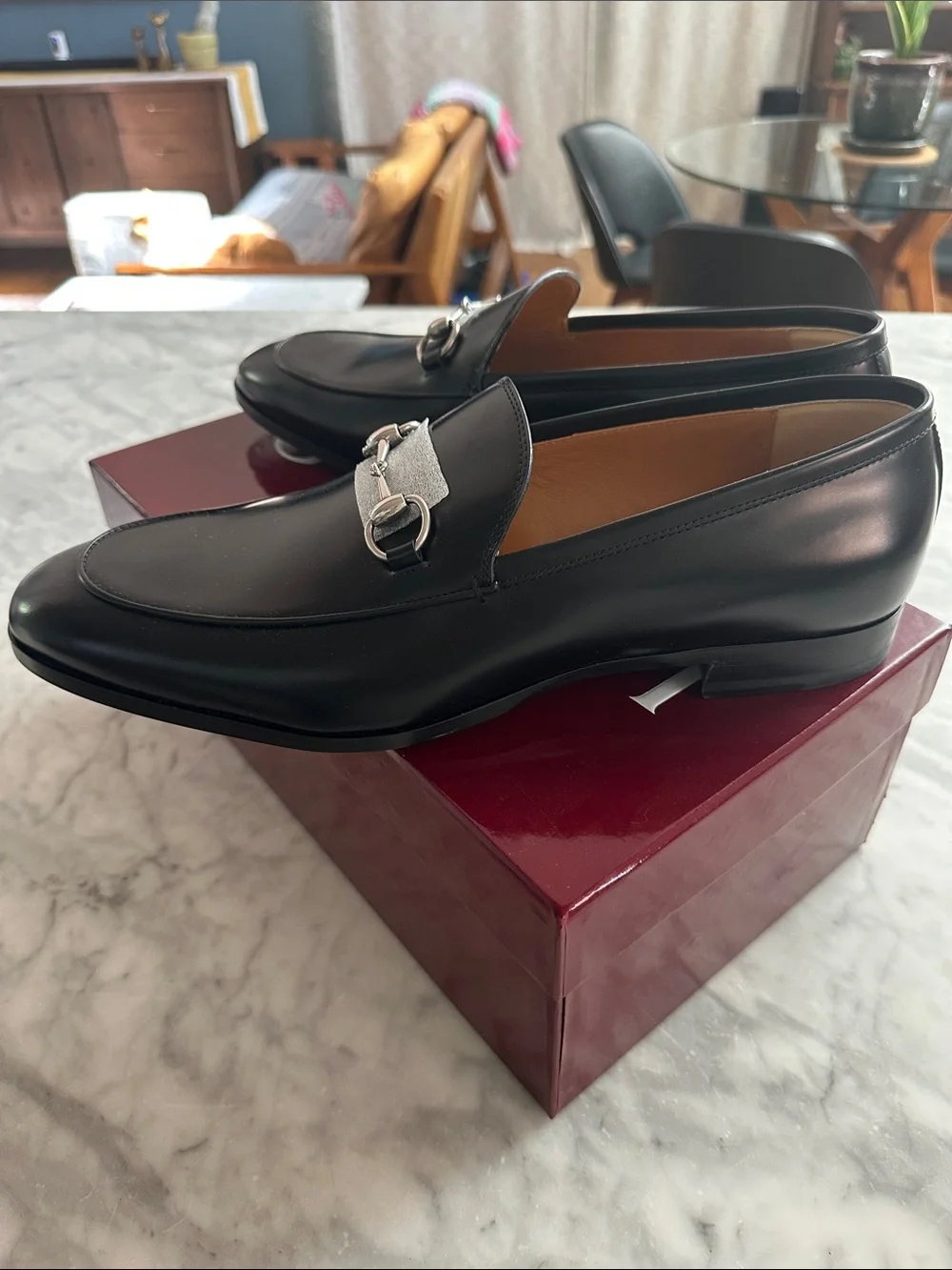 Gucci Princeton Black Leather Horsebit Loafers size 12.5 but fit like 14-14.5 - Picture 4 of 8